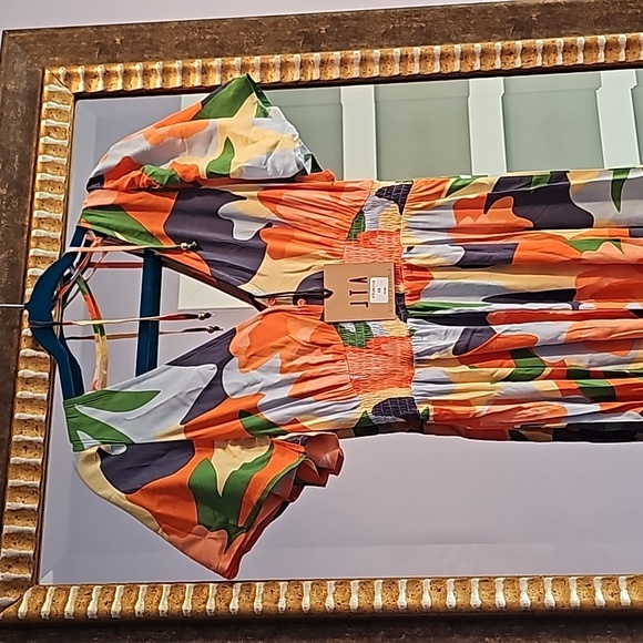 NWT Anthropologie SPRING HILDA Abel the Label  Floral Maxi Dress - Picture 2 of 7